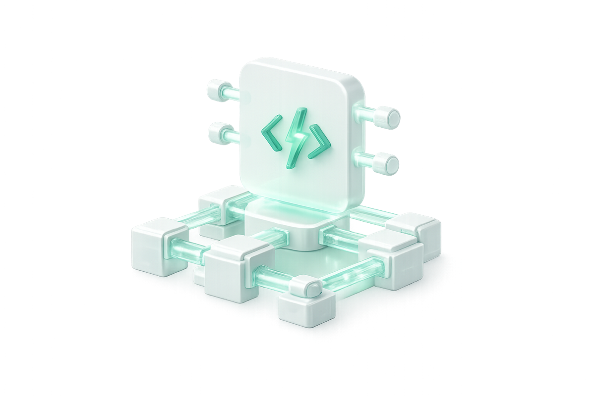AI automation lightning workflow illustration