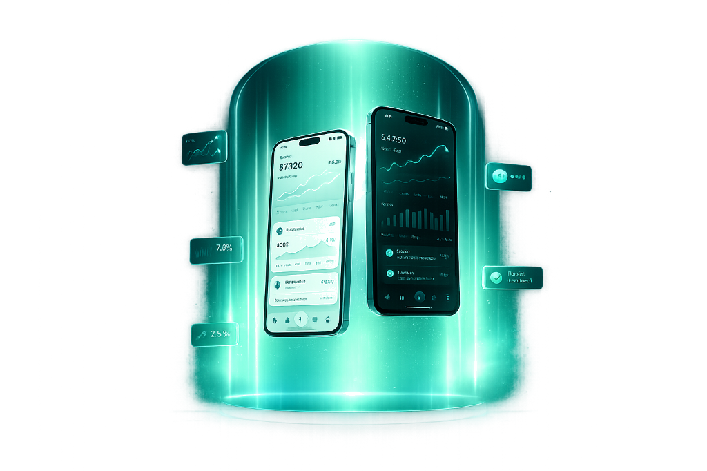 React Native twin-device product visual